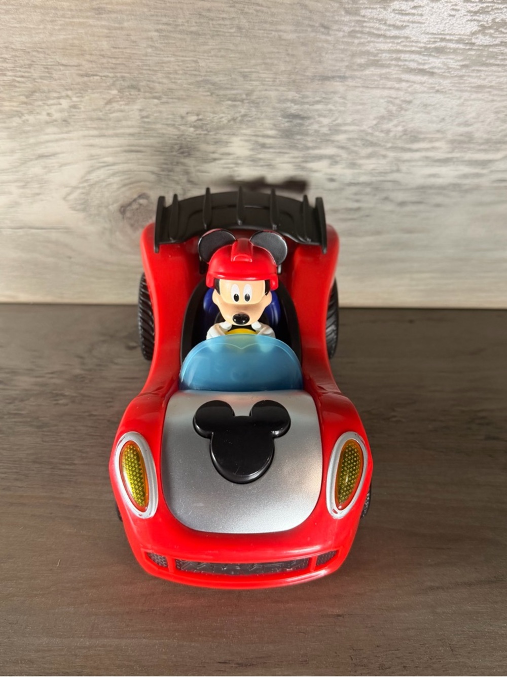 Disney Red & Black Mickey Mouse Race Car with Driver Figurine